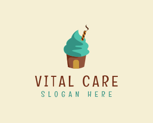 Ice Cream Sundae Logo