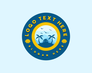 Beach Vacation Tour Logo