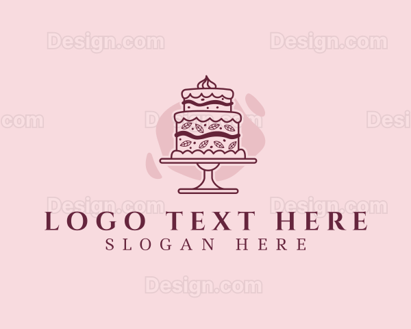 Fancy Cake Dessert Logo