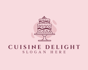 Fancy Cake Dessert logo design