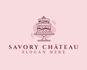 Fancy Cake Dessert logo design