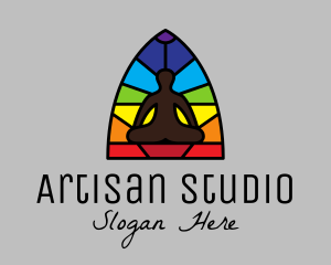 Yoga Studio Mosaic logo design