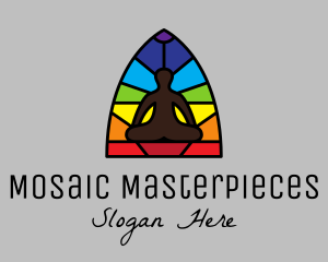 Yoga Studio Mosaic logo design