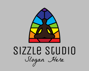 Yoga Studio Mosaic logo design