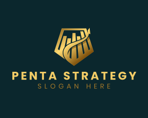 Pentagon Finance Graph logo design