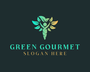 Vegetarian Leaf Yoga  logo