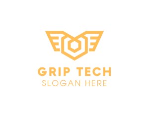 Premium Tech Wings logo design