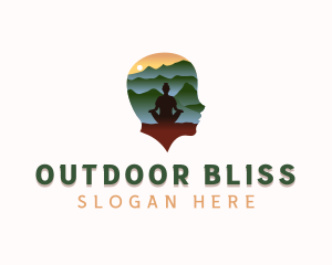 Outdoor Meditation Wellness logo design