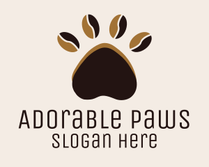 Coffee Bean Paw logo design