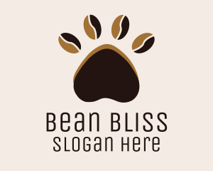 Coffee Bean Paw logo design