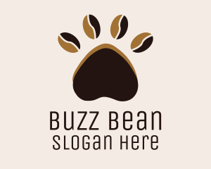 Coffee Bean Paw logo design