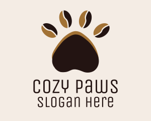 Coffee Bean Paw logo design