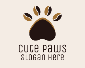 Coffee Bean Paw logo design