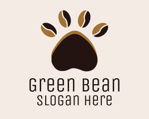 Coffee Bean Paw logo design