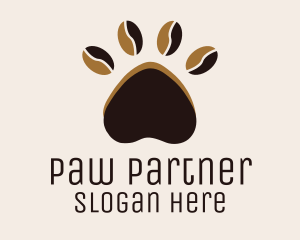 Coffee Bean Paw logo design