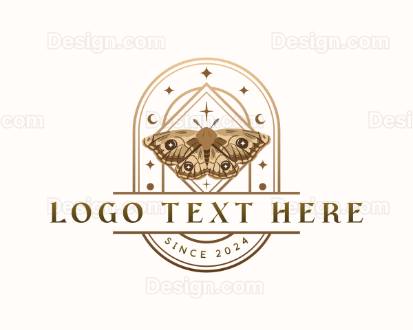 Mystical Moth Butterfly Logo