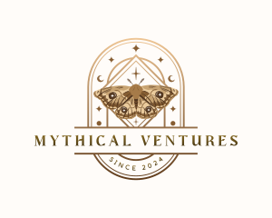 Mystical Moth Butterfly Logo