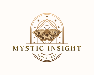 Mystical Moth Butterfly logo