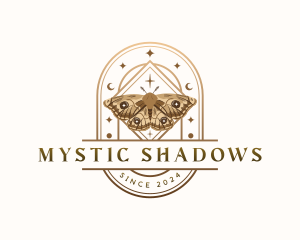 Mystical Moth Butterfly logo design