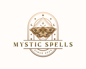 Mystical Moth Butterfly logo design