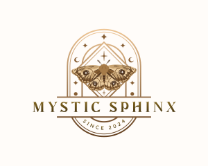 Mystical Moth Butterfly logo design