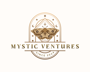 Mystical Moth Butterfly logo design