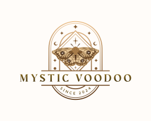 Mystical Moth Butterfly logo design