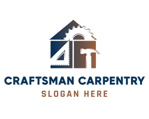 Gradient Carpenter Tools logo design