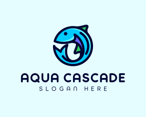 Fish Aquarium Fishery logo design