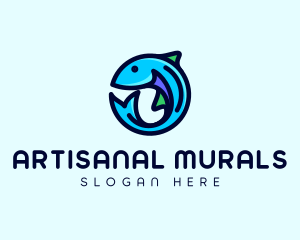 Fish Aquarium Fishery logo design