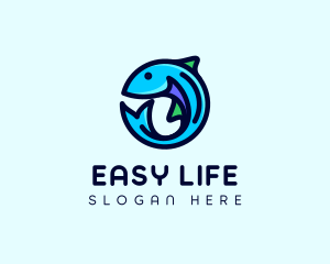 Fish Aquarium Fishery logo design