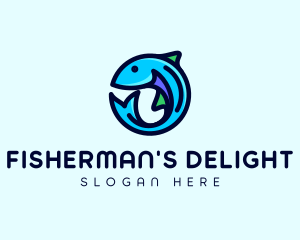 Fish Aquarium Fishery logo design