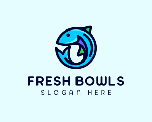 Fish Aquarium Fishery logo design