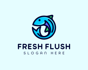 Fish Aquarium Fishery logo design