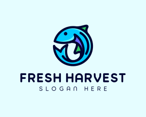 Fish Aquarium Fishery logo design