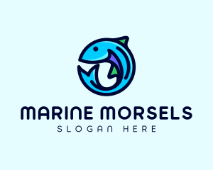 Fish Aquarium Fishery logo design