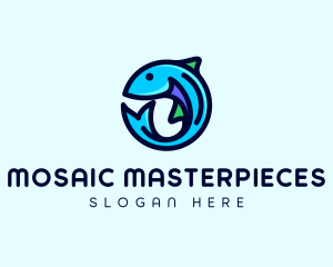 Fish Aquarium Fishery logo design