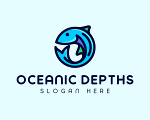 Fish Aquarium Fishery logo design