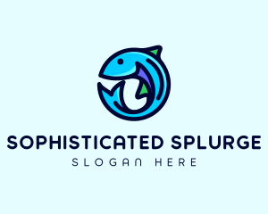 Fish Aquarium Fishery logo design