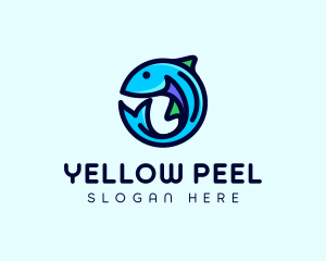 Fish Aquarium Fishery logo design