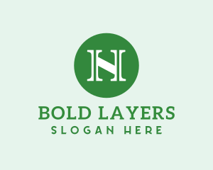 Serif Business Letter N logo design