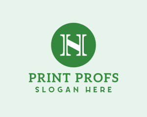 Serif Business Letter N logo design