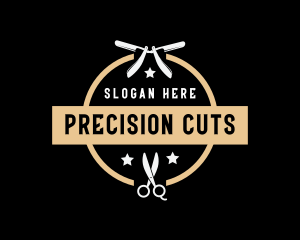 Barber Scissors Shave logo design