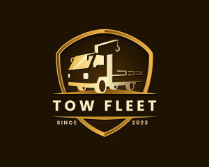 Crane Truck Shield logo design