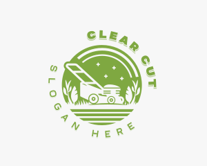 Lawn Mowing Gardener logo design