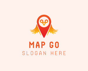 Orange Bird GPS Pin logo