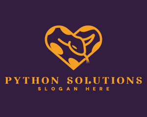 Python Snake Heart logo