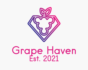 Diamond Grape Wine logo design