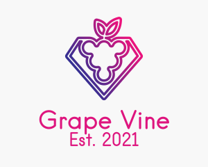 Diamond Grape Wine logo design