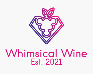 Diamond Grape Wine logo design